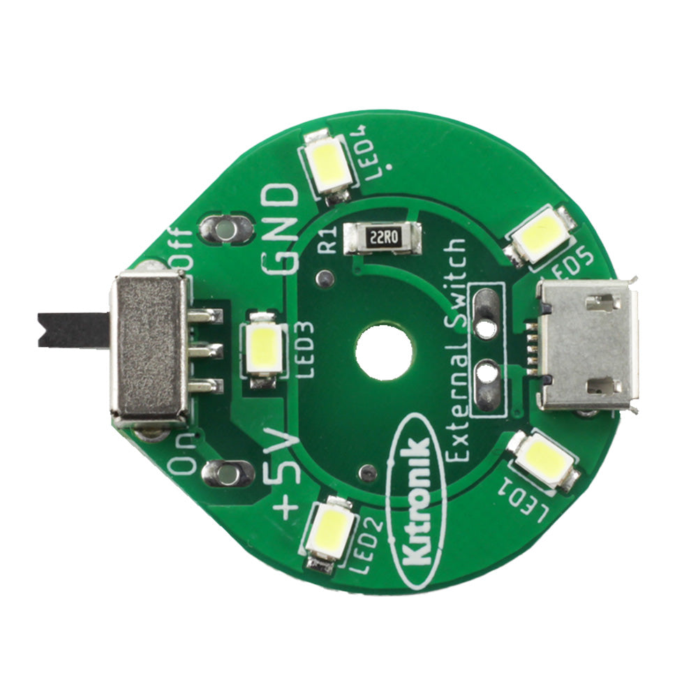 Bande LED USB Kitronik avec interrupteur d'alimentation - RobotShop