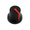 Black Potentiometer Knobs with Coloured Pointers