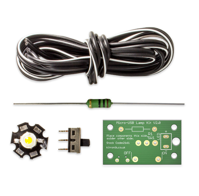 Kit Ampoule Micro USB - 1W LED V2.0 - Kitronik