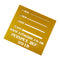 large gold metallic perspex sheet 600mm x 300mm x3mm