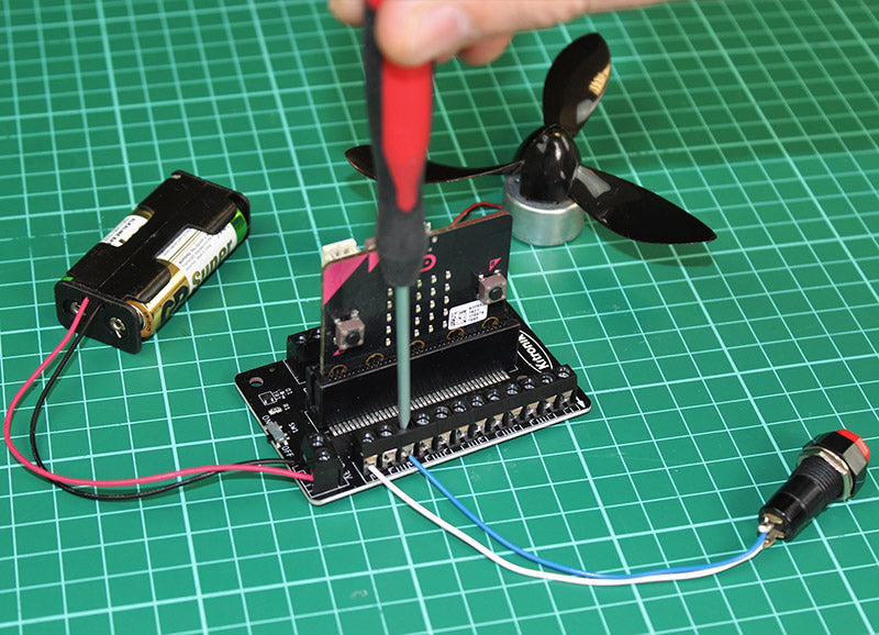 additional kitronik terminal breakout board microbit connected