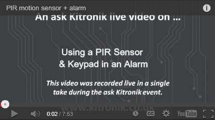 Video Using A PIR Sensor & Keypad In An Alarm