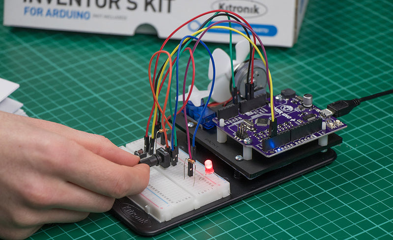Arduino Inventors Kit Exp 3 Dim An LED Using A Potentiometer – Kitronik Ltd