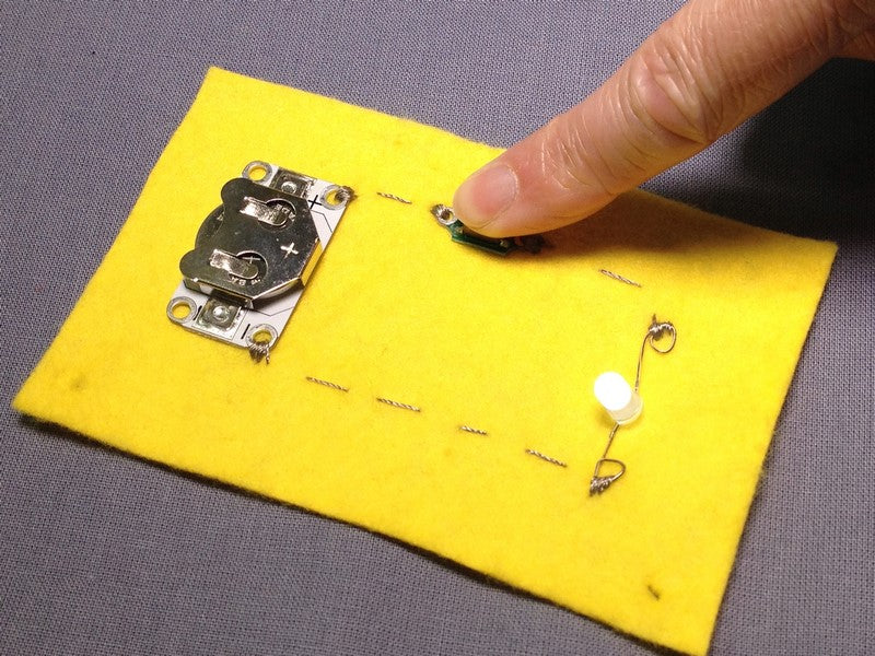 Getting Started with E-Textiles: Adding Switches to a Circuit