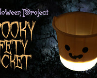 Glow big and go Home Safely: Glowing Halloween Bucket Make