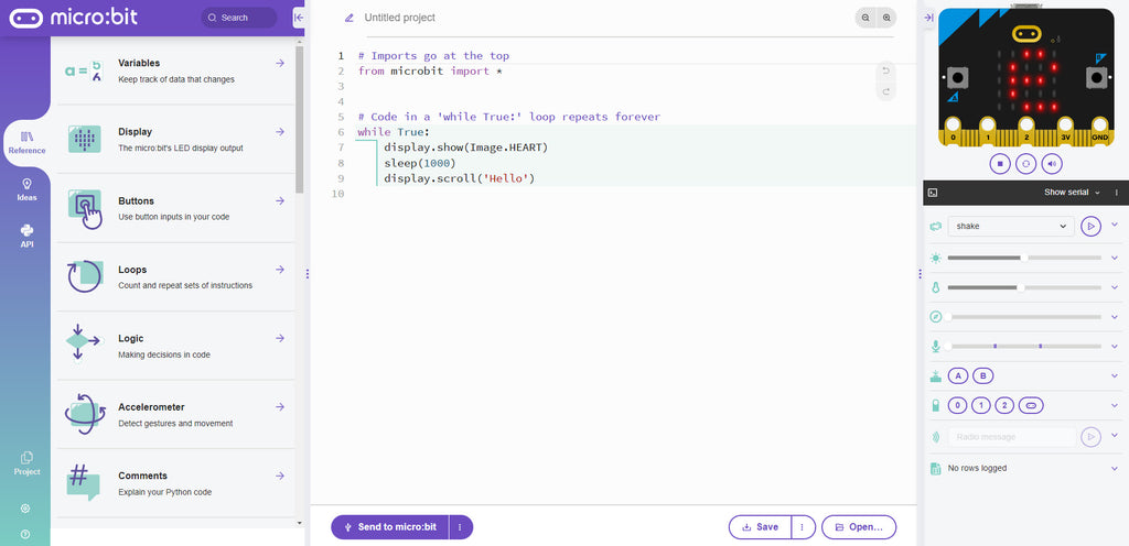 The Beginners Guide To The New micro:bit Python Editor – Kitronik Ltd