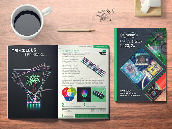Kitronik Materials, Computing & Design & Technology Catalogue 2023-2024
