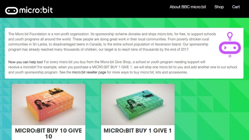 Announcing the micro:bit Give Shop