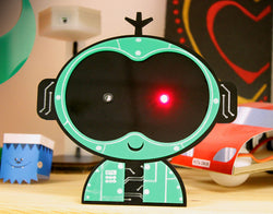 Make a Red Eyed Robot with our Rear Bike Light Project Kit