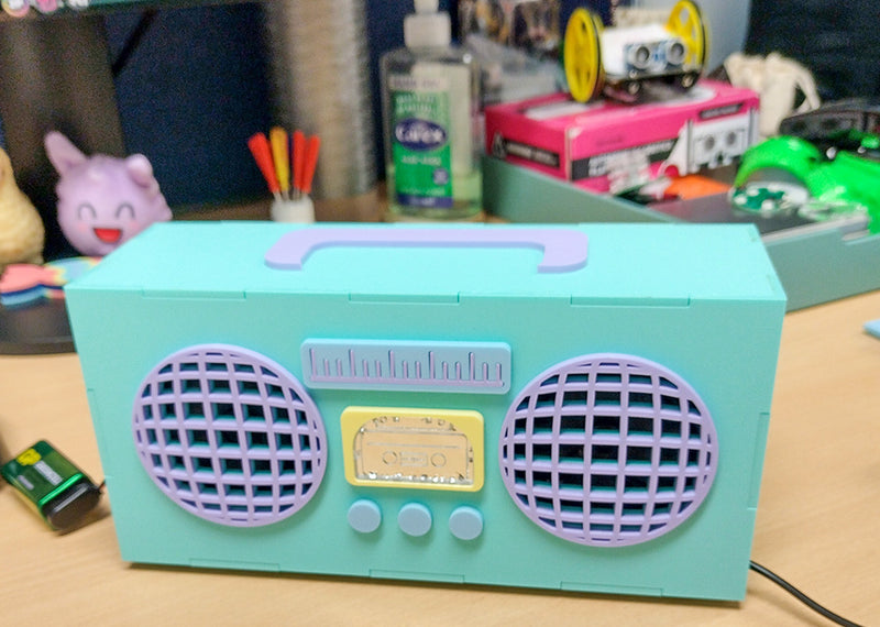 Perspex Sweet Pastels Retro-style Radio Enclosure for our Stereo Amplifier Kit