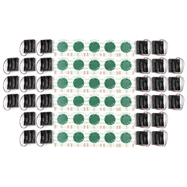 Round 5V LED Matrix Kit -  Lamp Kit and Battery Holders (Kit of 30)