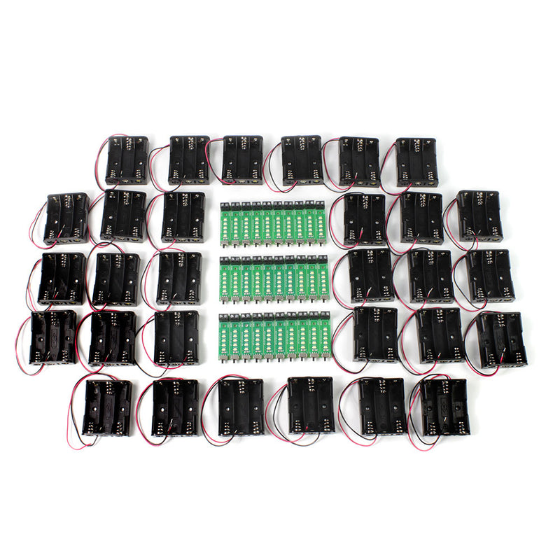 Solder Free LED Strip and Battery Holder Kit (pack of 30)