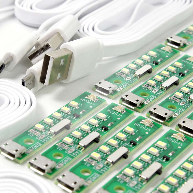 USB LED Strip with Light Sensor Modules and USB Leads (30 Pack)