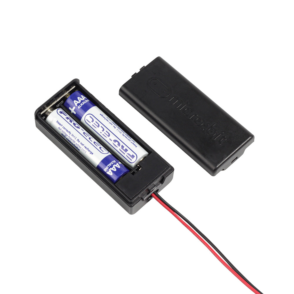 BBC micro:bit branded battery box with switch – Kitronik Ltd