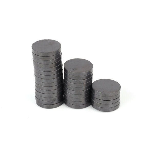 Ferrite Magnets, 20mm x 3mm disk, pack of 30