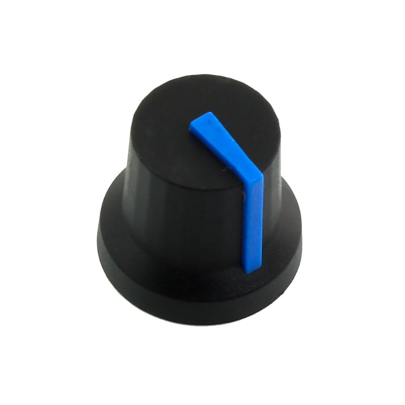 Black Potentiometer Knobs with Coloured Pointers