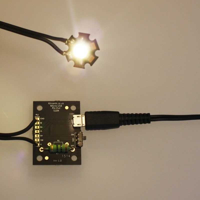 additional micro usb lamp kit 1w led lit