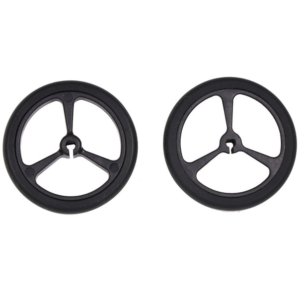 large 40mm 7mm black wheels pair for 3mm d shaft