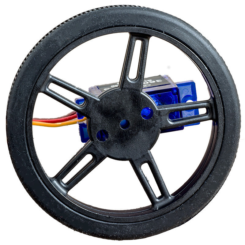 additional black wheel for FS90R micro servo 60mm 8mm servo