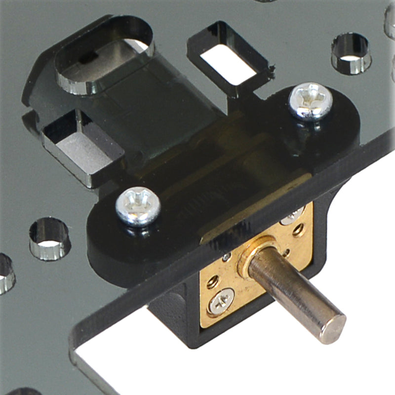 additional micro metal garmotor bracket pair black mounted bottom