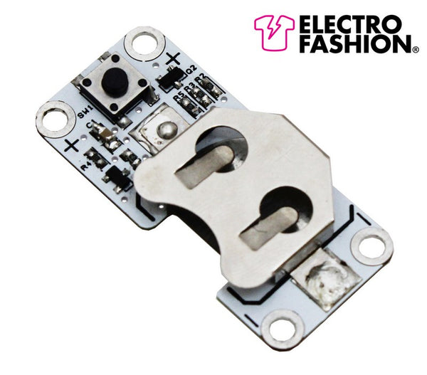 large electro fashion latching switch coin cell holder