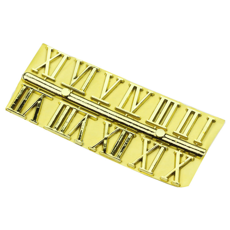 Roman Guilt Numerals, 15mm, I to XII, Adhesive Backed