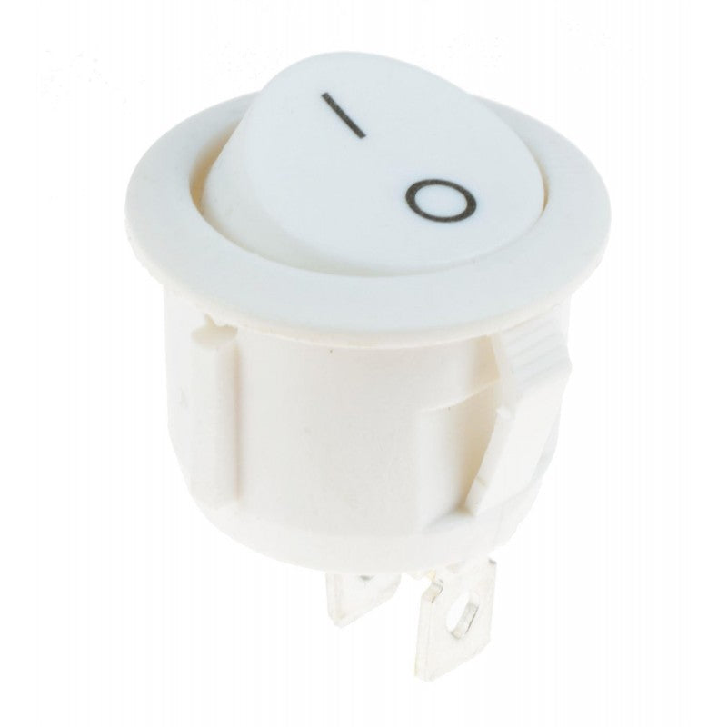 SPST White Round Rocker Switch, 10 pack – Kitronik Ltd
