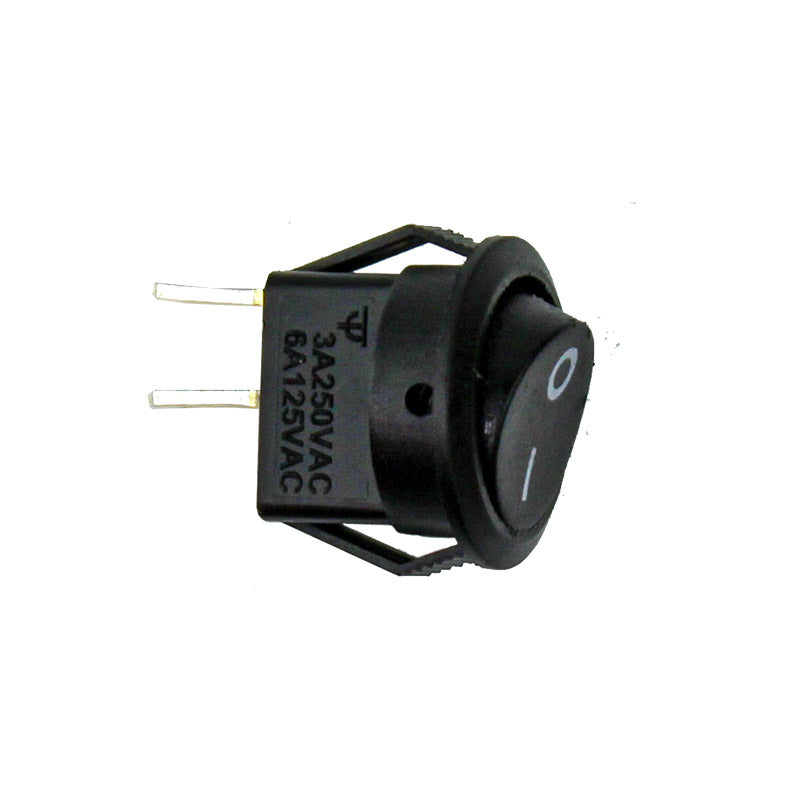additional miniature round black on off switch jst rocker spst snap in 10 pack