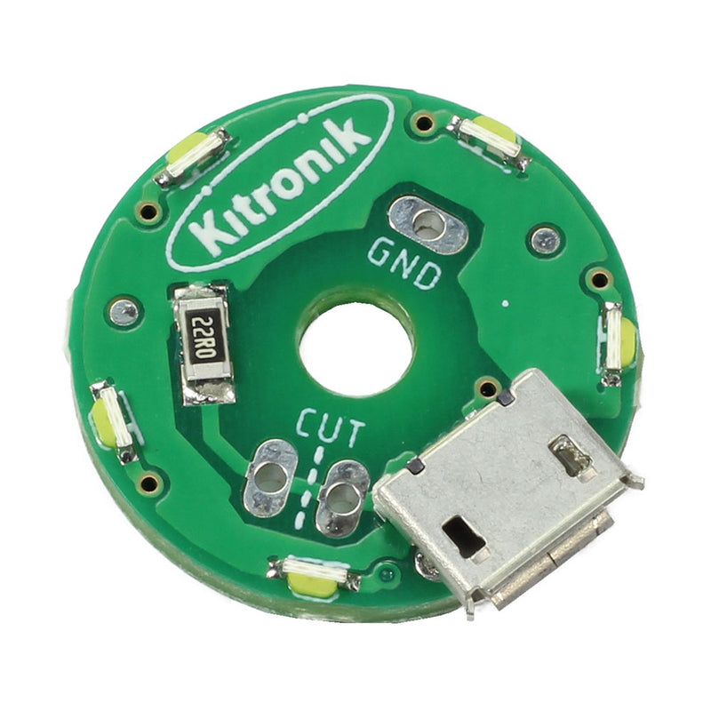 Kitronik Round Side Illumination LED Module angled front