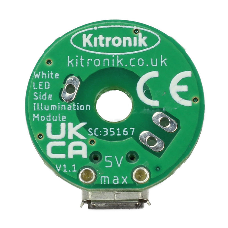 Kitronik Round Side Illumination LED Module rear of board