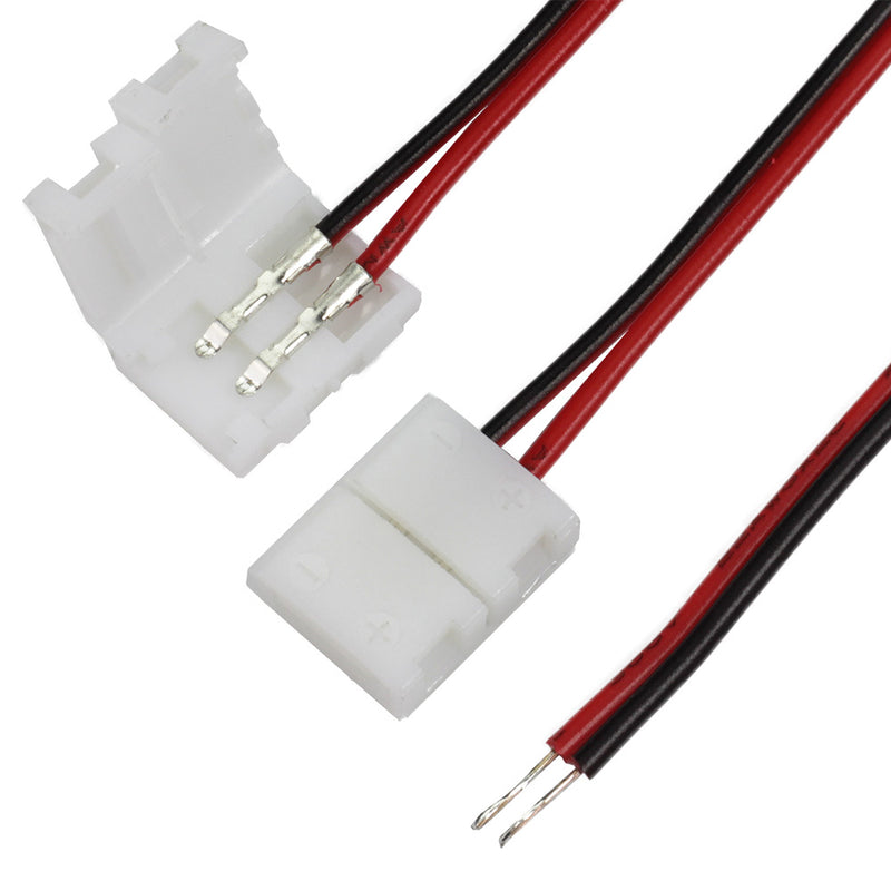 Connectors for 8mm width LED Strip showing clips