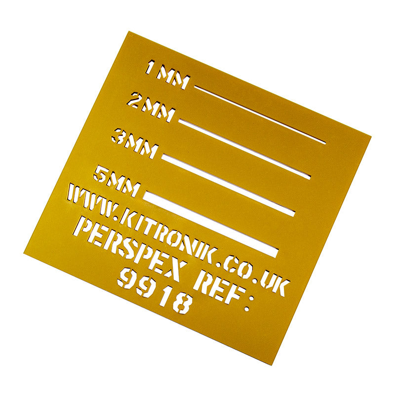 large gold metallic perspex sheet 600mm x 300mm x3mm