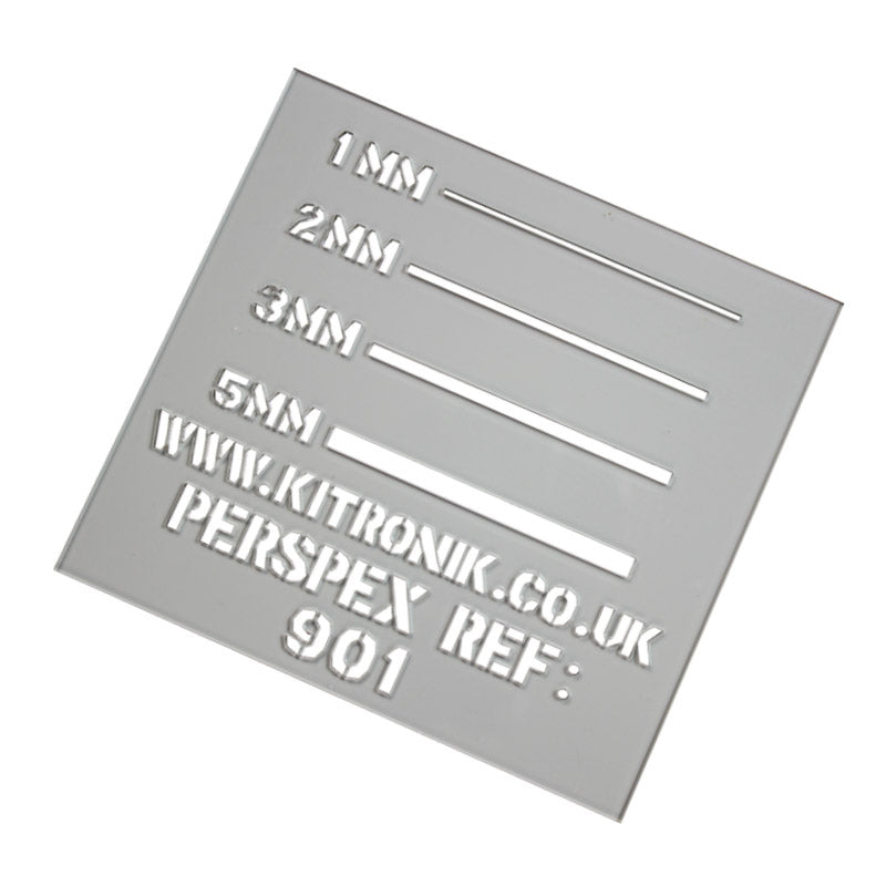 Grey 901 Perspex Sheet (Transparent) 3mm - Sample