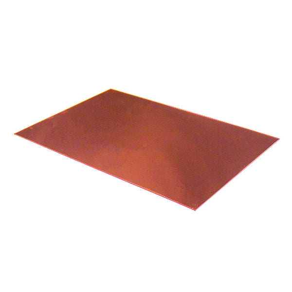 large 3mm rose gold mirrored acrylic sheet 600mm x 400mm
