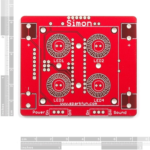 additional simon says game through hole soldering kit pcb top