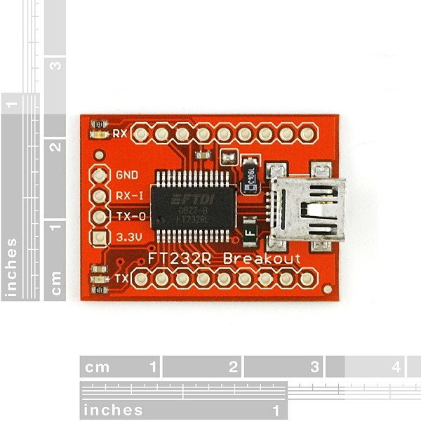 additional breakout board for FT232RL USB to serial PCB top