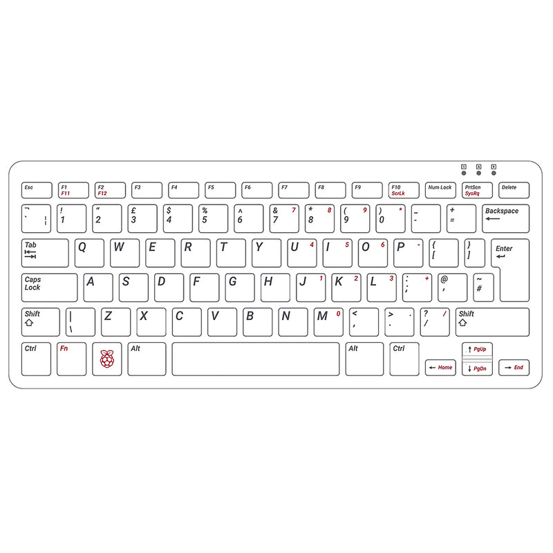 Raspberry Pi Keyboard & Hub (Red/White) 3