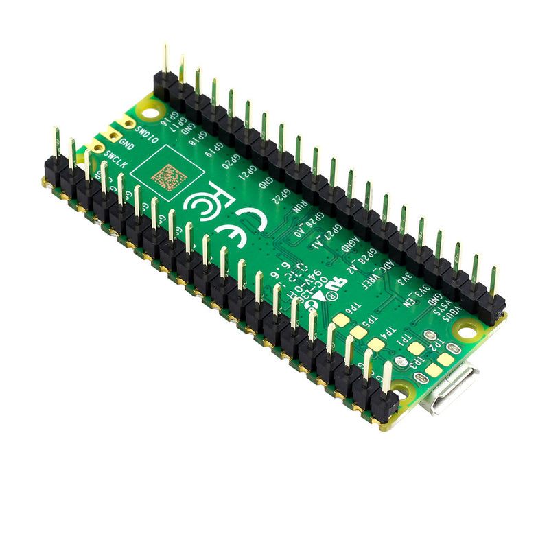 Rapsberry Pi Pico with Pin Headers - Assembled back