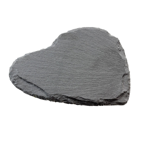 Rough Cut Laser Engraving Slate Coasters - Heart, pack of 4