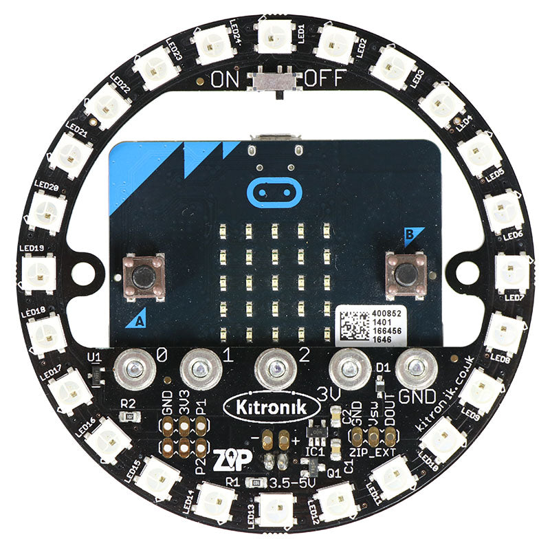 additional zip halo for the bbc microbit front