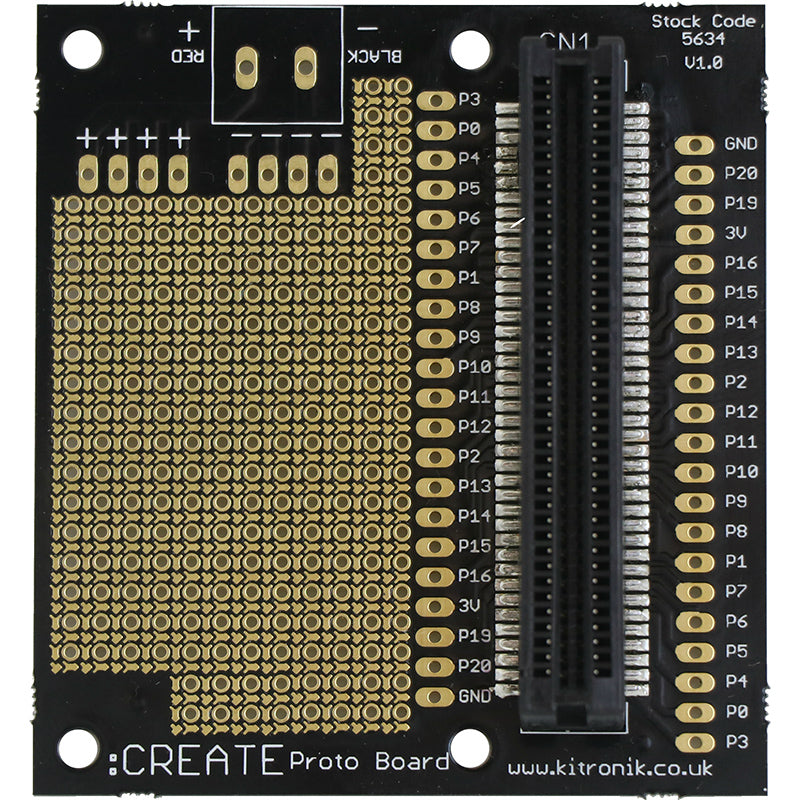 large create proto board microbit top view