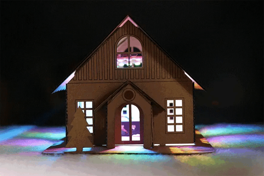 Cut Out Winter Cabin