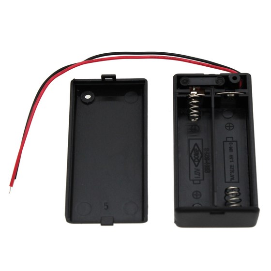 thumbnail image 2 of 2-Pack Black Plastic Battery Holder Case For 8 X AA 12V Batteries – Unbranded 2 of 4