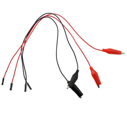 large alligator clip to female jumper header wire 4 pack