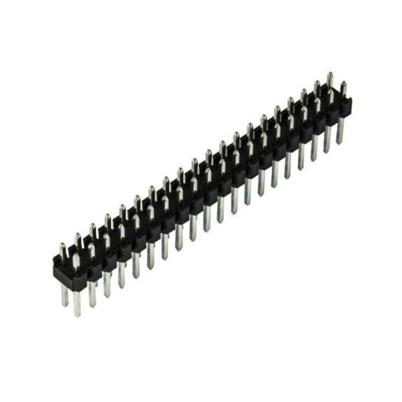 Straight Double Row PCB Pin Headers, 2.54mm, 2 x 20-way – Kitronik