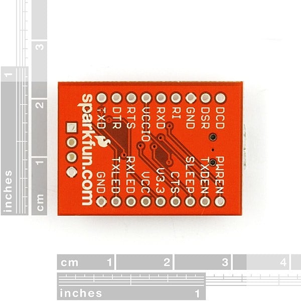 additional breakout board for FT232RL USB to serial PCB bottom