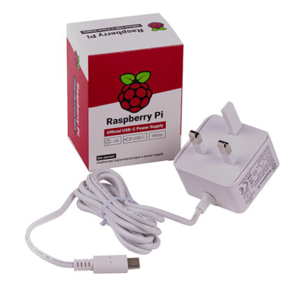 Products Official UK Raspberry Pi 4 15.3W USB-C Power Supply - White