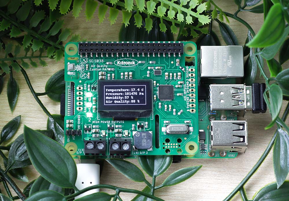 Kitronik Air Quality Control HAT for Raspberry Pi lifestyle image