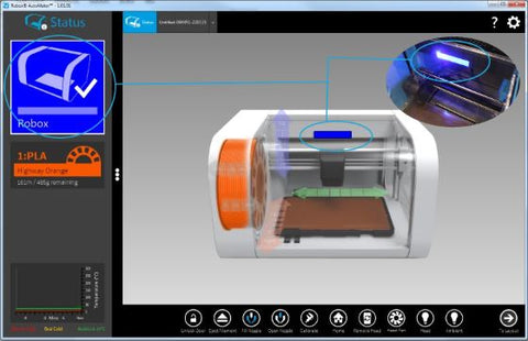 Robox Stp Machine Robox 3D Printer, Fully Enclosed, Model RBX01, with 2 free reels - Kitronik