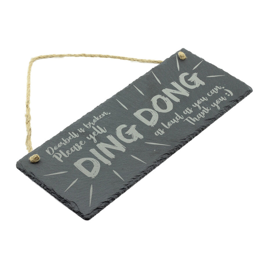 Rough Cut Laser Engraving Slate Signs - Horizontal - Kitronik